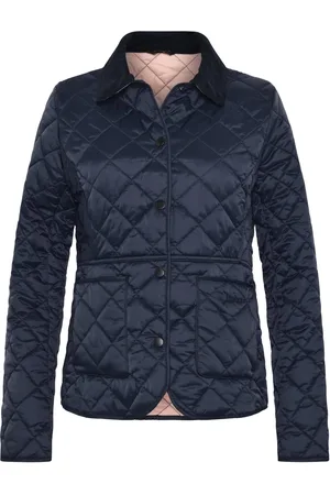 Barbour Damen-Steppjacke Cordkragen in Glanz-Optik