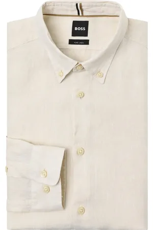 HUGO BOSS Leichtes Leinenhemd, Regular Fit