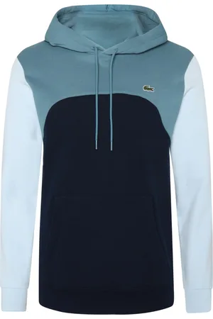 Lacoste Hoodie mit Blockstreifen und Krokodil-Aufnäher