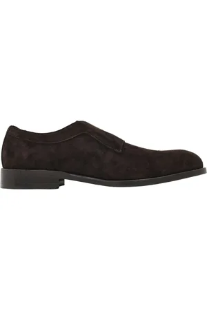 HUGO BOSS Doppelmonk-Schuhe aus weichem Veloursleder