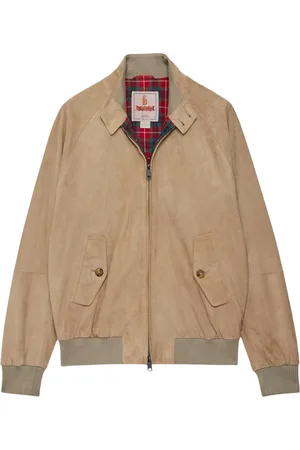 Baracuta Harrington-Blouson aus Veloursleder