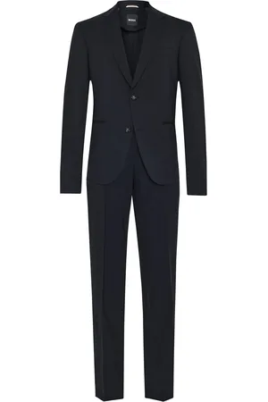 HUGO BOSS Leichter Woll-Anzug mit dezentem Karomuster und Stretch, Regular Fit