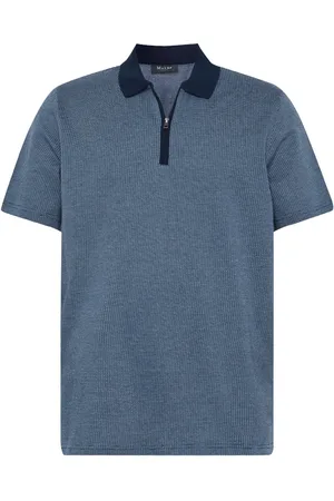 Maerz Glattes und gemustertes Poloshirt mit Zip