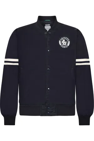 Lacoste Wasserabweisende Collegejacke mit großem Wappen-Aufnäher