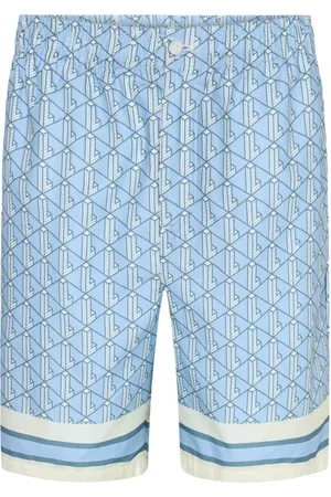 Lacoste Glatte Bermudashorts mit Monogramm-Print und Zip