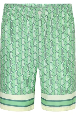 Lacoste Glatte Bermudashorts mit Monogramm-Print und Zip