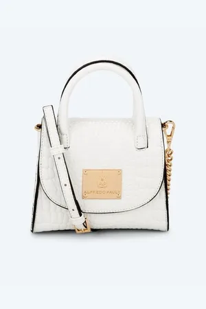 Alfredo Pauly Überschlagtasche in Kroko-Optik
