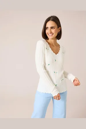 LOLA PALTINGER Strickshirt mit Stickerei