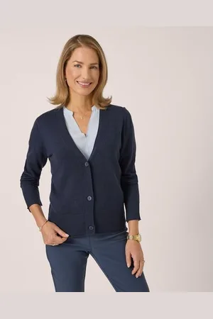 THOMAS RATH Cardigan mit Rollkanten