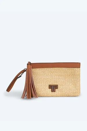 THOMAS RATH Clutch in Stroh-Optik