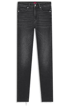 HUGO BOSS Skinny-Fit Jeans aus dunkelgrauem Super-Stretch-Denim