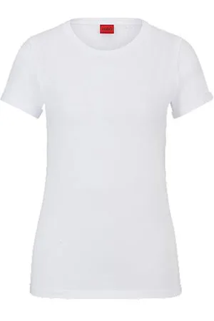 HUGO BOSS Slim-Fit T-Shirt aus Baumwoll-Jersey mit Logo-Print