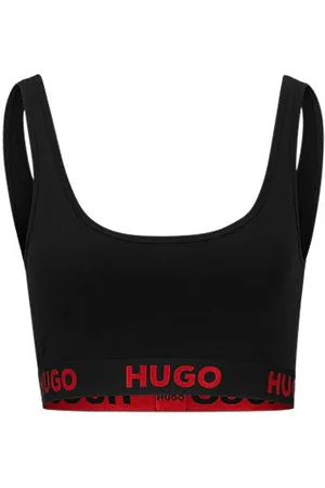 HUGO BOSS Bralette aus Stretch-Baumwolle mit Logo-Band