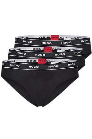 HUGO BOSS Dreier-Pack Slips aus Stretch-Baumwolle mit Logo-Bund