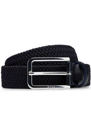 HUGO BOSS Webgürtel mit Leder-Details