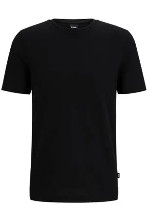 HUGO BOSS T-Shirt aus Baumwoll-Mix mit kreisförmiger Jacquard-Struktur