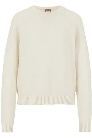 HUGO BOSS Pullover aus Stretch-Garnen mit Rundhalsausschnitt