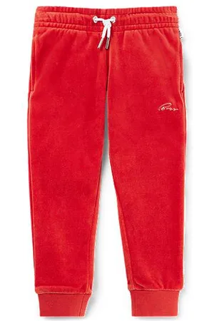 HUGO BOSS Kids-Jogginghose aus samtigem Baumwoll-Mix mit Logo-Stickerei