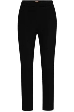 HUGO BOSS Regular-Fit Hose aus Stretch-Gewebe mit konischem Beinverlauf