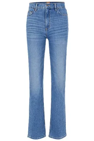 HUGO BOSS Blaue Jeans aus bequemem Stretch-Denim mit hohem Bund
