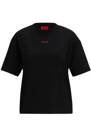 HUGO BOSS Relaxed-Fit T-Shirt aus softem Jersey mit kontrastfarbenem Logo