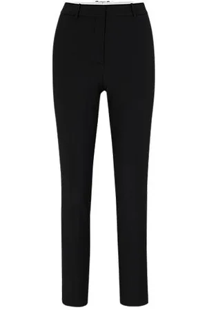 HUGO BOSS Regular-Fit Hose aus italienischer Schurwolle mit konischem Beinverlauf