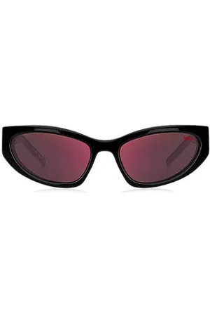 HUGO BOSS Sonnenbrille aus schwarzem Acetat mit 3D-Monogramm