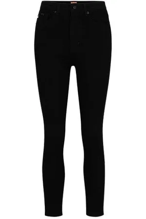 HUGO BOSS Slim-Fit Jeans aus schwarzem Super-Stretch-Denim