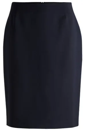 HUGO BOSS Slim-Fit Bleistiftrock aus Schurwolle