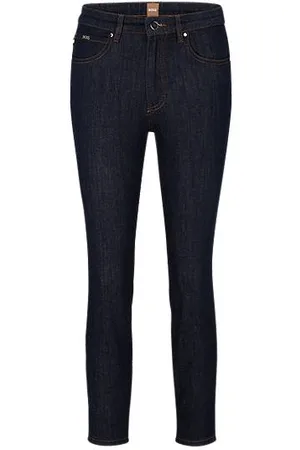 HUGO BOSS Slim-Fit Jeans aus "Stay Indigo"-Stretch-Denim in Cropped-Länge