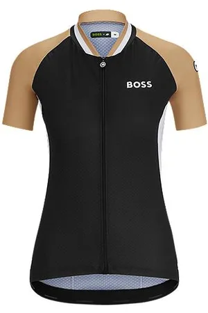 HUGO BOSS X ASSOS Jersey-Top mit UPF 50+, Branding und drei Taschen auf der Rückseite