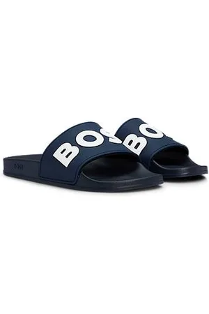HUGO BOSS In Italien gefertigte Slides mit erhabenem Logo
