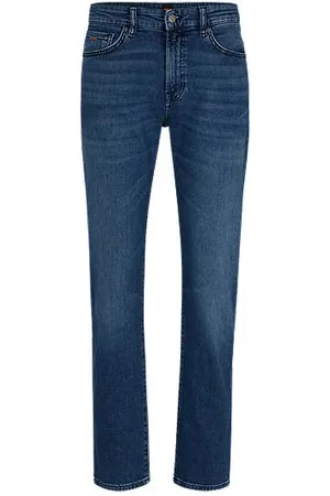 HUGO BOSS Maine Mittelblaue Regular-Fit Jeans aus bequemem Stretch-Denim