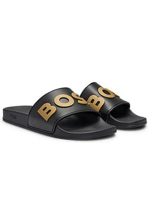 HUGO BOSS In Italien gefertigte Slides mit erhabenem Logo