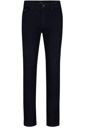 HUGO BOSS Maine Regular-Fit Jeans aus bequemem Stretch-Denim in dunklem Indigoblau