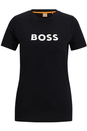 HUGO BOSS T-Shirt aus Baumwoll-Jersey mit Kontrast-Logo