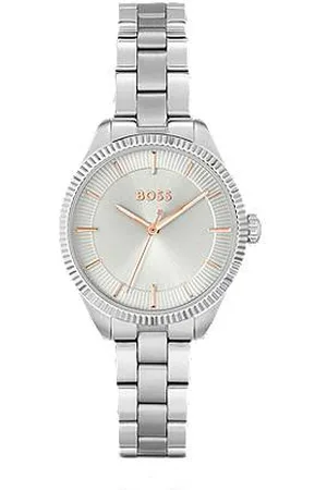 HUGO BOSS Silberfarbene Uhr mit Gliederarmband