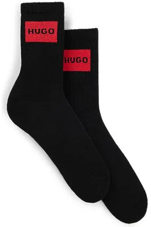 HUGO BOSS Zweier-Pack kurze Socken mit roten Logos
