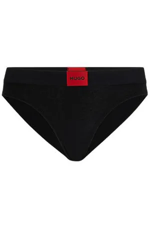 HUGO BOSS Slip aus Stretch-Baumwolle mit mittlerer Bundhöhe und Logo-Etikett