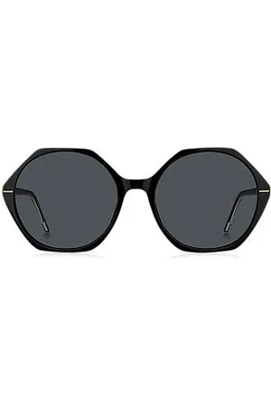 HUGO BOSS Sonnenbrille aus schwarzem Acetat mit eckiger Fassung