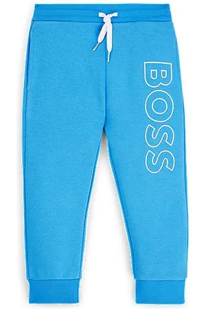 HUGO BOSS Kids-Jogginghose aus Baumwoll-Mix mit vertikalem Logo