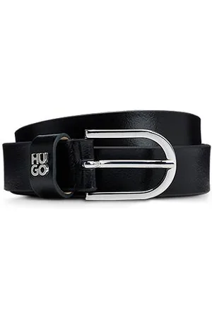 HUGO BOSS Gürtel aus italienischem Leder mit Stack-Logo aus Metall