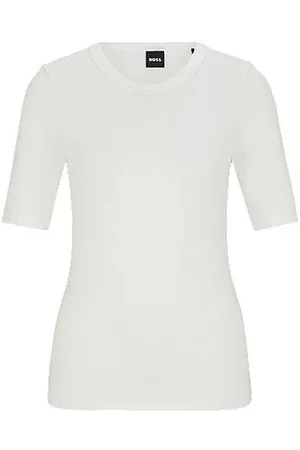 HUGO BOSS Slim-Fit T-Shirt aus elastischem Modal-Mix