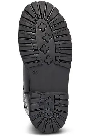 HUGO BOSS Kids-Chelsea-Boots aus Lackleder mit Monogramm-Bahnen