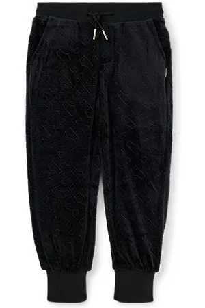 HUGO BOSS Kids-Samthose mit Monogramm-Prägung