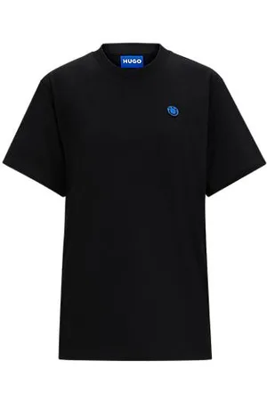 HUGO BOSS T-Shirt aus Baumwoll-Jersey mit Logo-Aufnäher