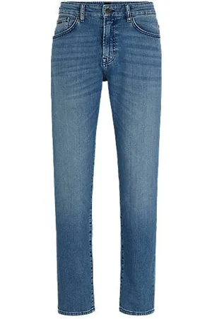 HUGO BOSS Maine Blaue Regular-Fit Jeans aus bequemem Stretch-Denim