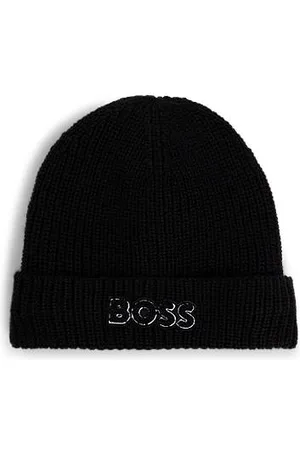 HUGO BOSS Kids-Mütze mit Logo und Innenfutter aus Kunstfell