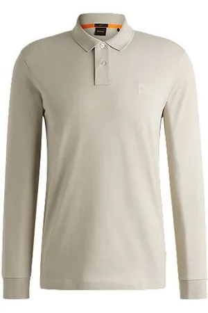 HUGO BOSS Slim-Fit Poloshirt aus Stretch-Baumwolle mit Logo-Aufnäher
