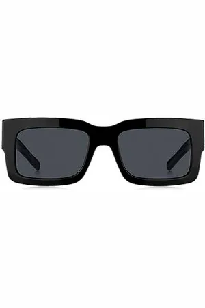 HUGO BOSS Sonnenbrille aus schwarzem Acetat mit Double-B-Monogramm